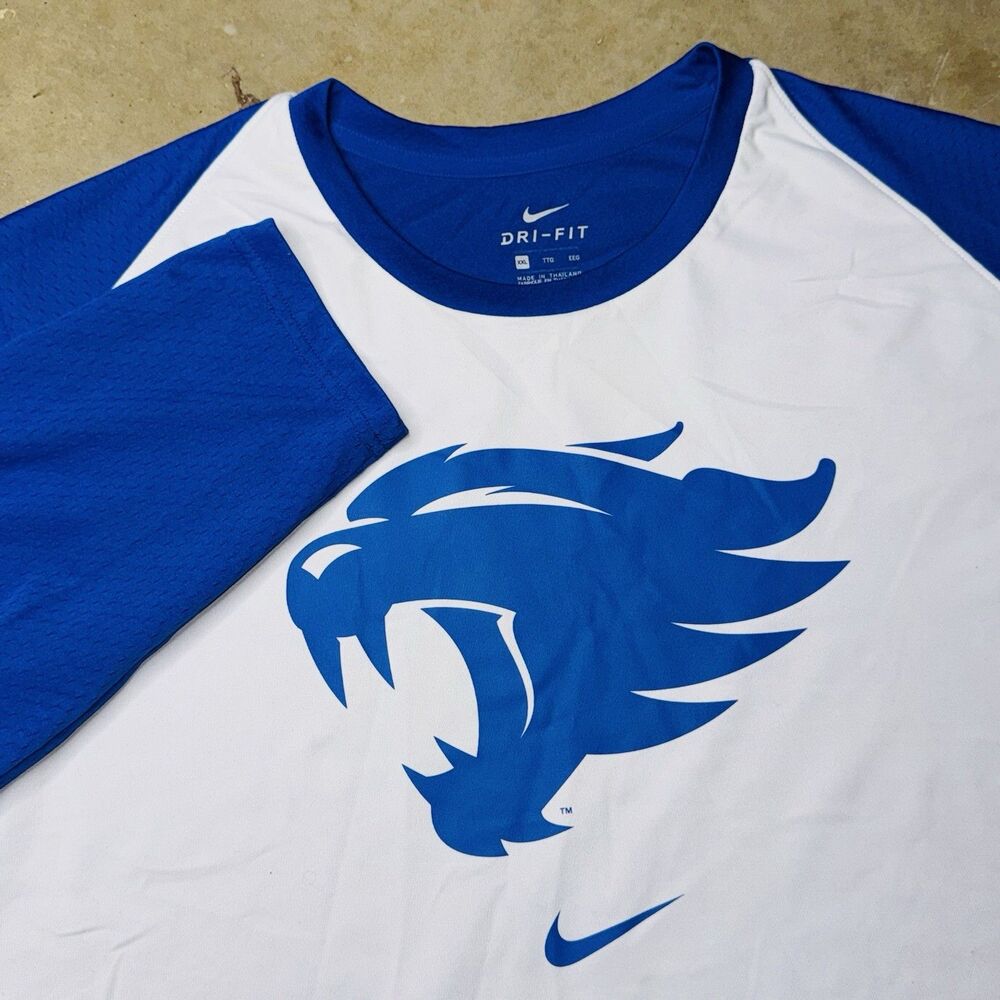 Nike Kentucky Wildcats Raglan Shirt Dri-Fit Mens 2XL Blue White NCAA SEC UK CATS